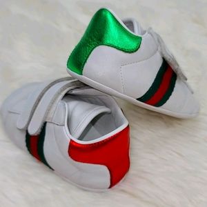 Authentic "Baby Ace" Gucci Leather Shoe SZ 19